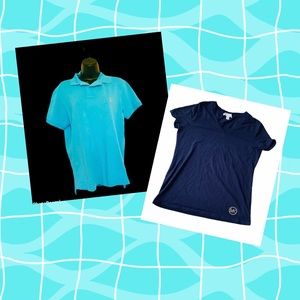 Michael Kors Blue Tee & RL Polo size M
